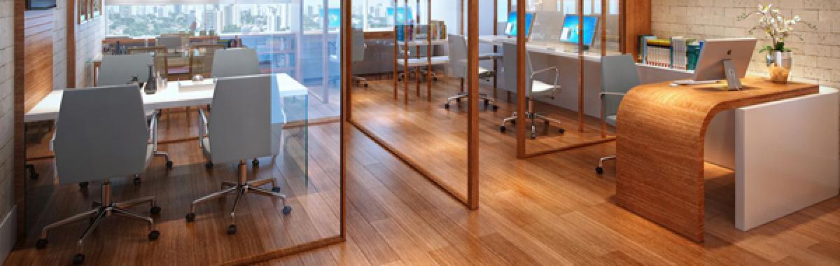 Divisórias De Vidro Com Madeira