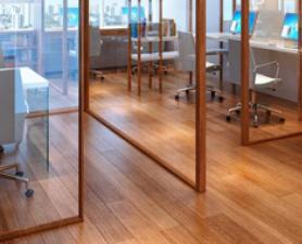 Divisórias De Vidro Com Madeira